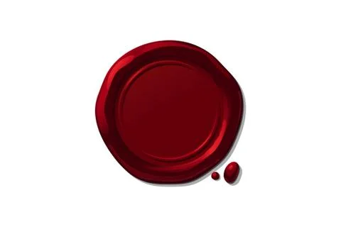 Vector wax seal stamp shape Stock Illustration