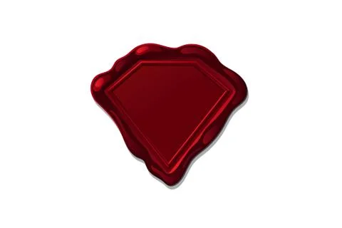 Vector wax seal stamp shape Stock Illustration