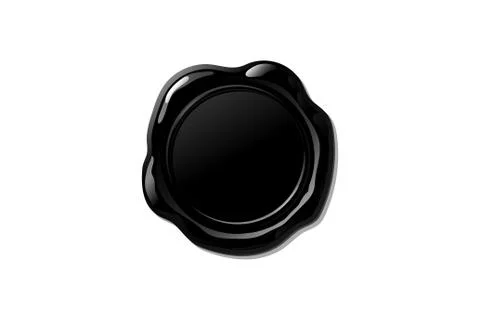 Vector wax seal stamp shape Stock Illustration