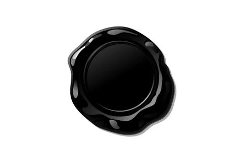 Vector wax seal stamp shape Stock Illustration