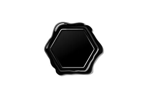 Vector wax seal stamp shape Stock Illustration
