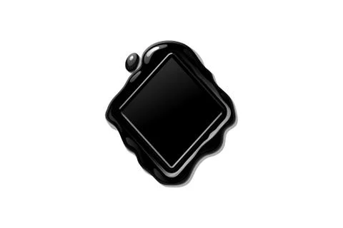 Vector wax seal stamp shape Stock Illustration
