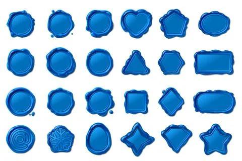 Vector wax seal stamps set Stock-Illustration