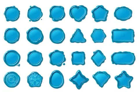Vector wax seal stamps set Stock-Illustration