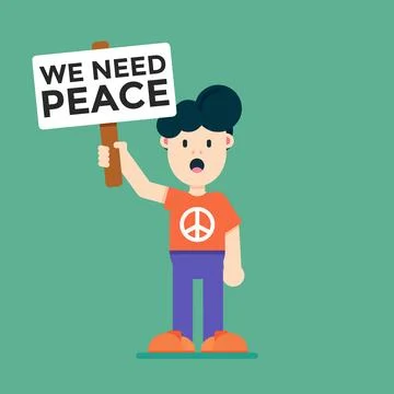 Vector of We Need Peace. Perfect for peaceful content, preventing war, etc. Stock Illustration