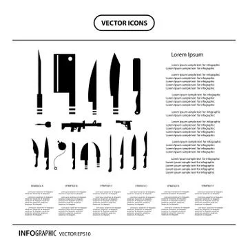 Vector weapons icon set Stock Illustration