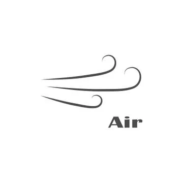 Vector weather forecast icon - wind. Air flow symbol close-up Stock Illustration