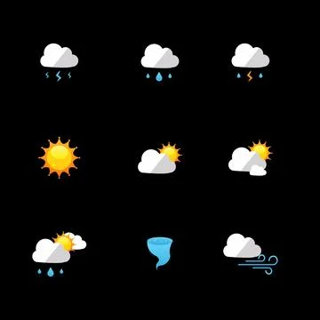 Vector weather icon clouds design Stock Illustration