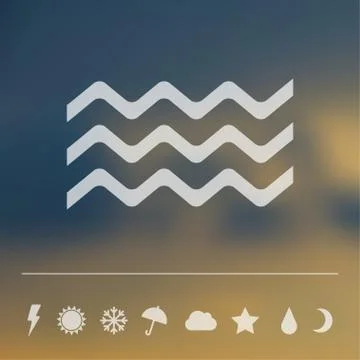 Vector weather icon set Stock Illustration