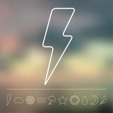 Vector weather icon set Stock Illustration