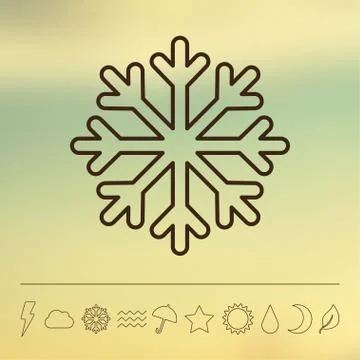 Vector weather icon set Stock Illustration