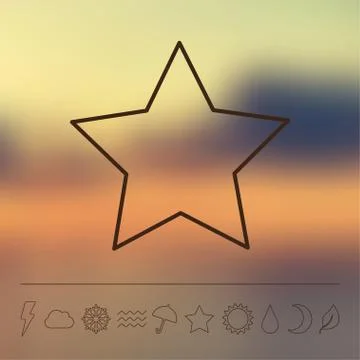 Vector weather icon set Stock Illustration