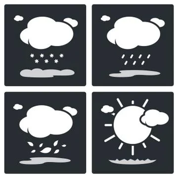 Vector weather icons Stock Illustration