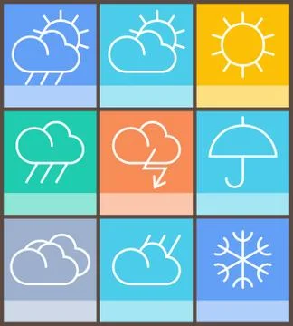 Vector weather sign Stock Illustration