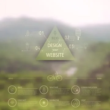 Vector web and mobile interface template. corporate website design. minimalis Stock Illustration