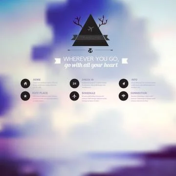 Vector web and mobile interface template. corporate website design. minimalis Stock Illustration