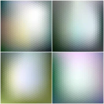 Vector web and mobile interface templates. Editable blurred hexagonal Stock Illustration