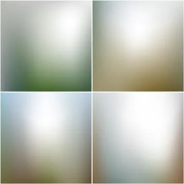Vector web and mobile interface templates. Editable blurred backgrounds set Stock Illustration