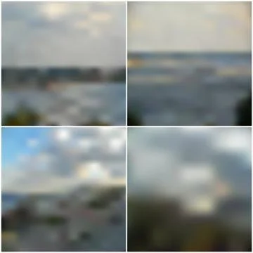 Vector web and mobile interface templates. Editable blurred backgrounds set Stock Illustration
