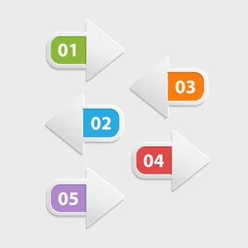 Vector web arrow buttons icon , infographic  isolated on a white Stock Illustration