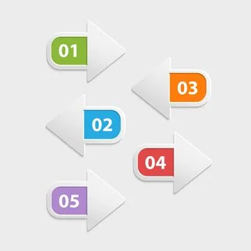 Vector web arrow buttons icon , infographic isolated on a white Vector web... Stockfoto's