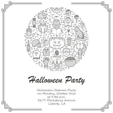 Vector Web Banner or Emblem Halloween 스톡 일러스트