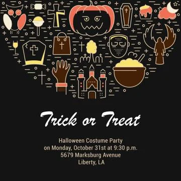 Vector Web Banner or Emblem Halloween 스톡 일러스트