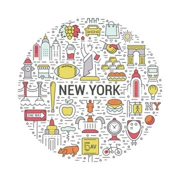 Vector Web Banner or Emblem New York 무료 스톡 일러스트