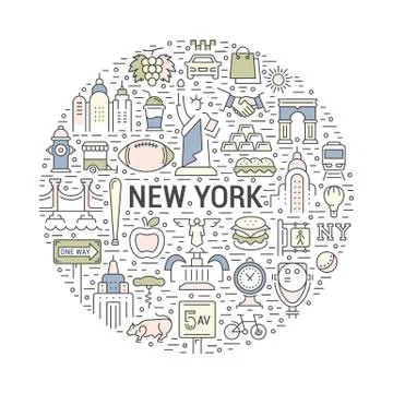 Vector Web Banner or Emblem New York Free Stock Illustration