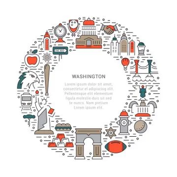 Vector Web Banner or Emblem USA Free Stock Illustration