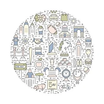 Vector Web Banner or Emblem USA 무료 스톡 일러스트