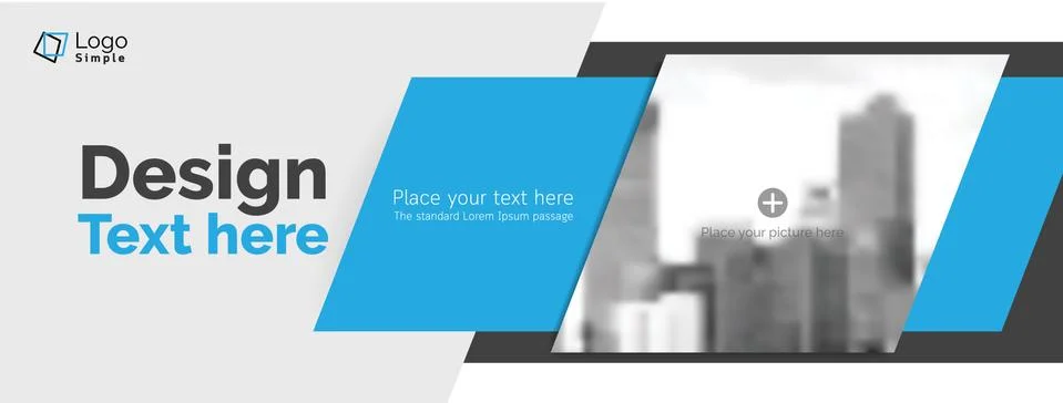 Vector web banner template, business theme Stock Illustration
