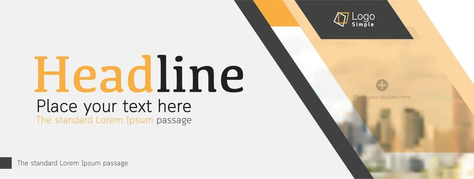 Vector web banner template Stock Illustration