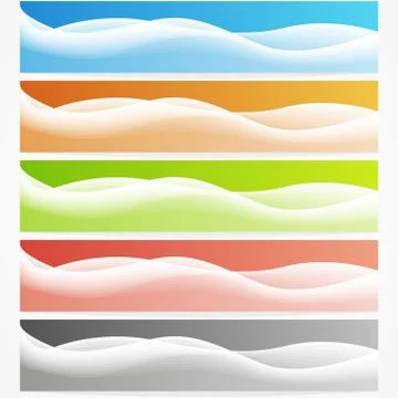 Vector web banners Stock Illustration