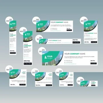 Vector Web Banners set Templates Stock Illustration