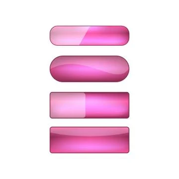 Vector web buttons set Illustrazione stock