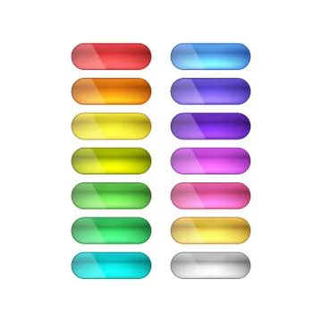 Vector web buttons set Illustrazione stock