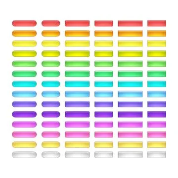 Vector web buttons set Illustrazione stock