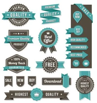 Vector web design banners and elements Stock Illustration