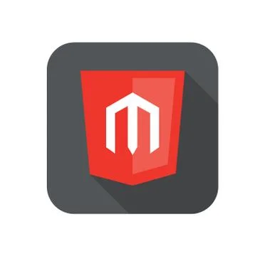 Vector web development shield sign - php framework sign. isolated icon on white Stock Illustration