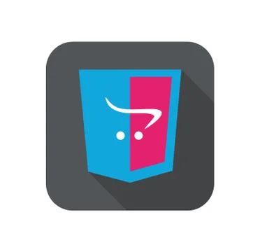 Vector web development shield sign - html5 cart e-commerce. isolated icon on 스톡 일러스트