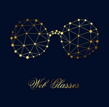 Vector Web Glasses Icon Stock Illustration