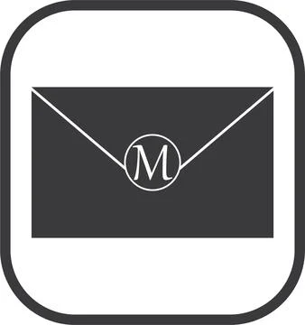 Vector web icon , black stock  maile  symbol Illustrazione stock