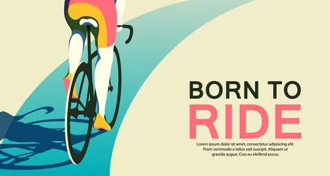 Vector  web  illustration. Cycling. Bycycle. Stock Illustration