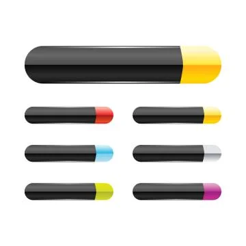 Vector Web menu buttons set for business site. Stock Illustration