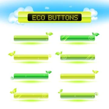 Vector Web menu buttons set for business site. Stock Illustration