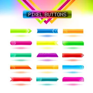 Vector Web menu buttons set for business site. Stock Illustration