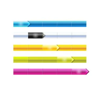 Vector Web menu buttons set for business site. Stock Illustration