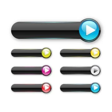 Vector Web menu buttons set for business site. Stock Illustration