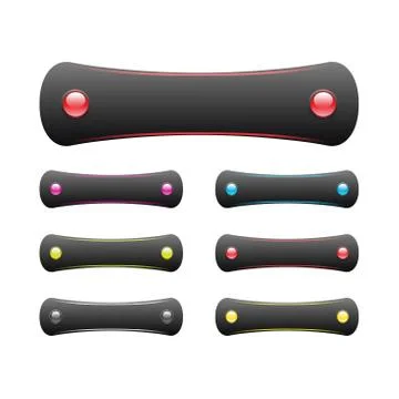 Vector Web menu buttons set for business site. Stock Illustration